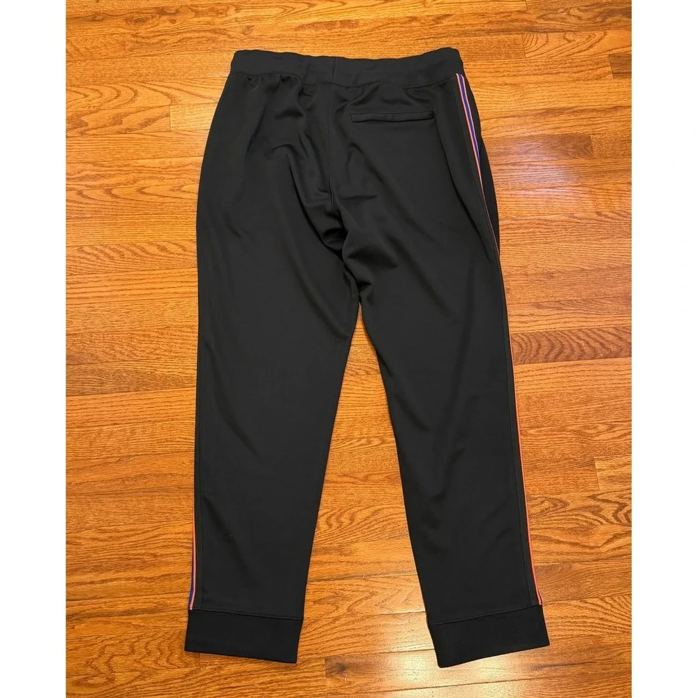 Psycho Bunny Sweatpants Jogger Mens Size 1 XLT Black Side Striped Track Lounge
